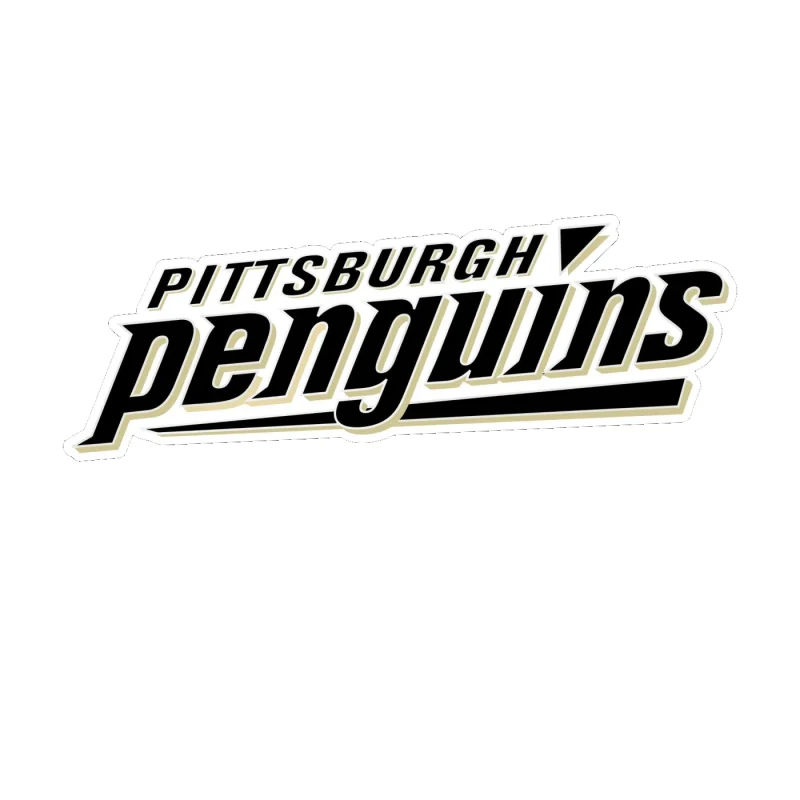 Pittsburgh Penguins - Black Name - Full Color Vinyl Sticker - Custom Size
