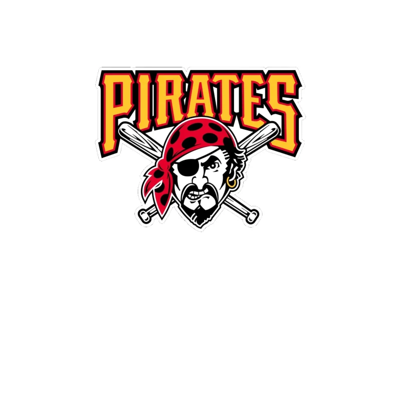 Pittsburgh Pirates - Pirate With Pirates - Full Color Vinyl Sticker - Custom Size