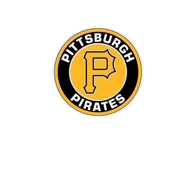 Pittsburgh Pirates - Yellow and Black Circle - Full Color Vinyl Sticker - Custom Size
