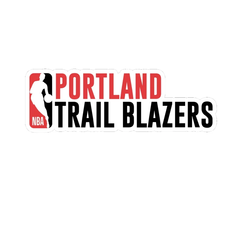Portland Trail Blazers - Image 3 - Full Color Vinyl Sticker - Custom Size