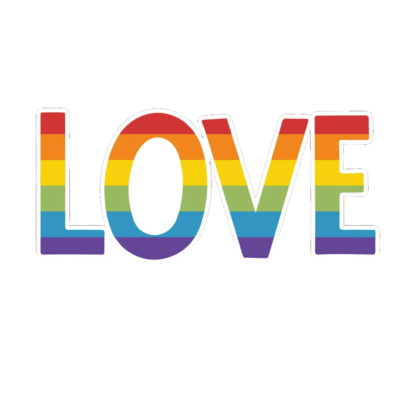 Pride Full Color Vinyl Decals - Custom Size