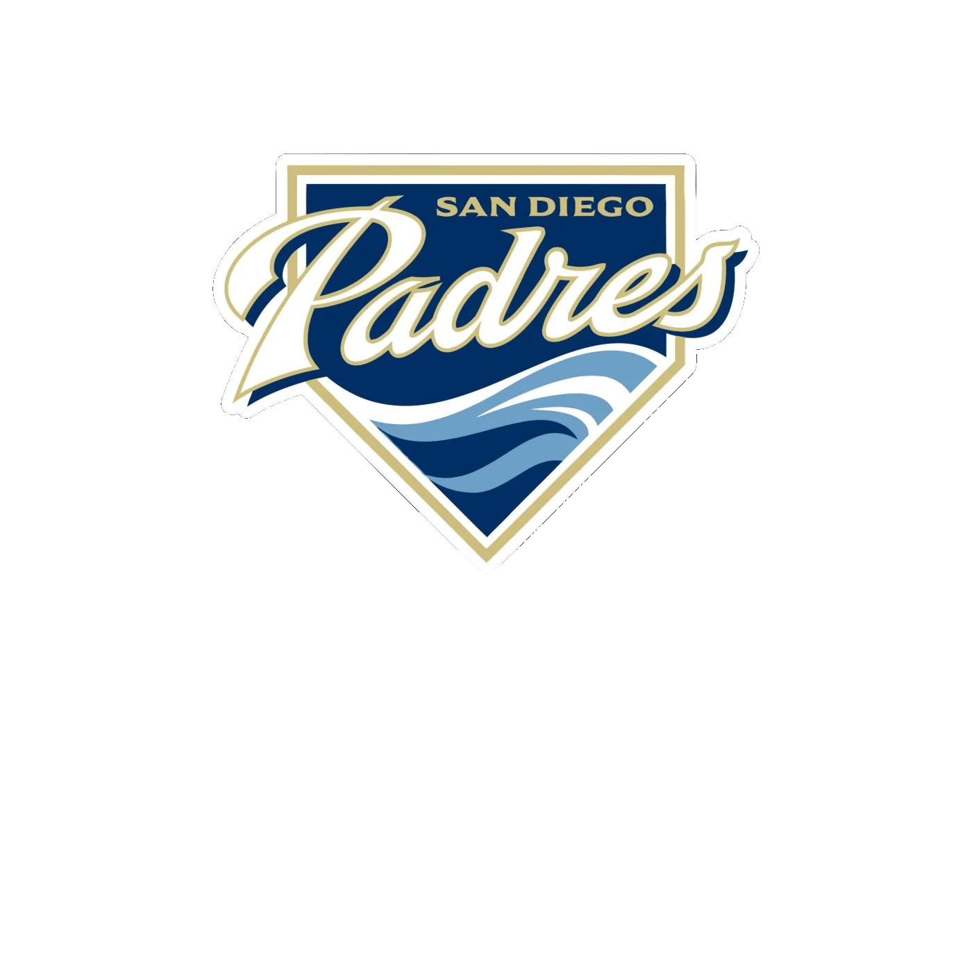 San Diego Padres - Plate With Name - Full Color Vinyl Sticker - Custom Size