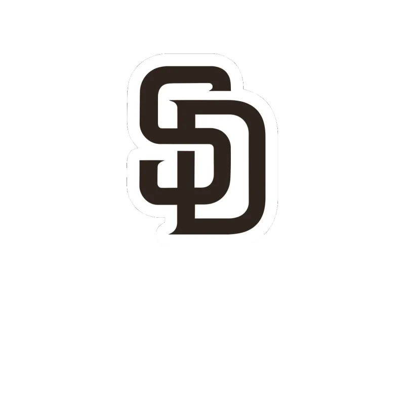 San Diego Padres - Brown SD - Full Color Vinyl Sticker - Custom Size