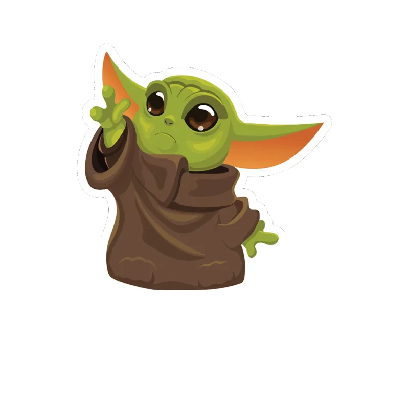 Baby Yoda Full Color Vinyl Decal - Custom Size