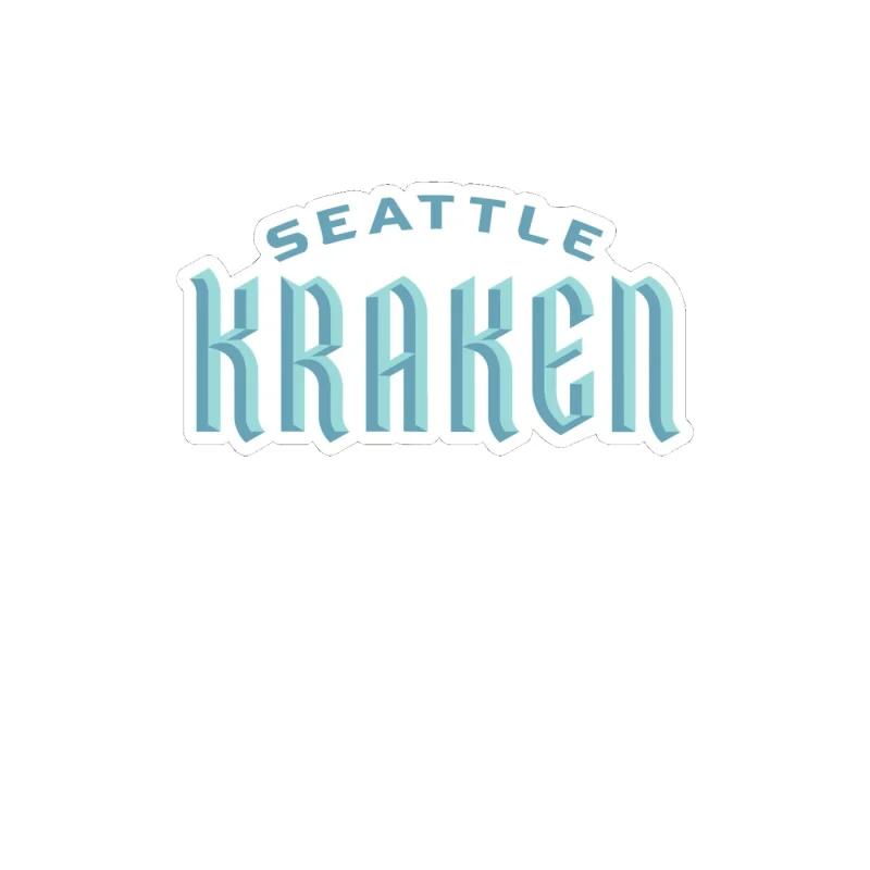 Seattle Kraken - Image 3 - Full Color Vinyl Sticker - Custom Size