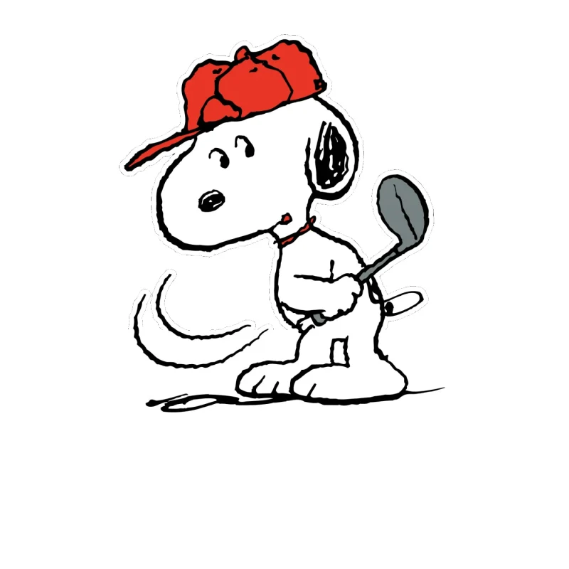 Snoopy - Golf - Full Color Vinyl Decal
