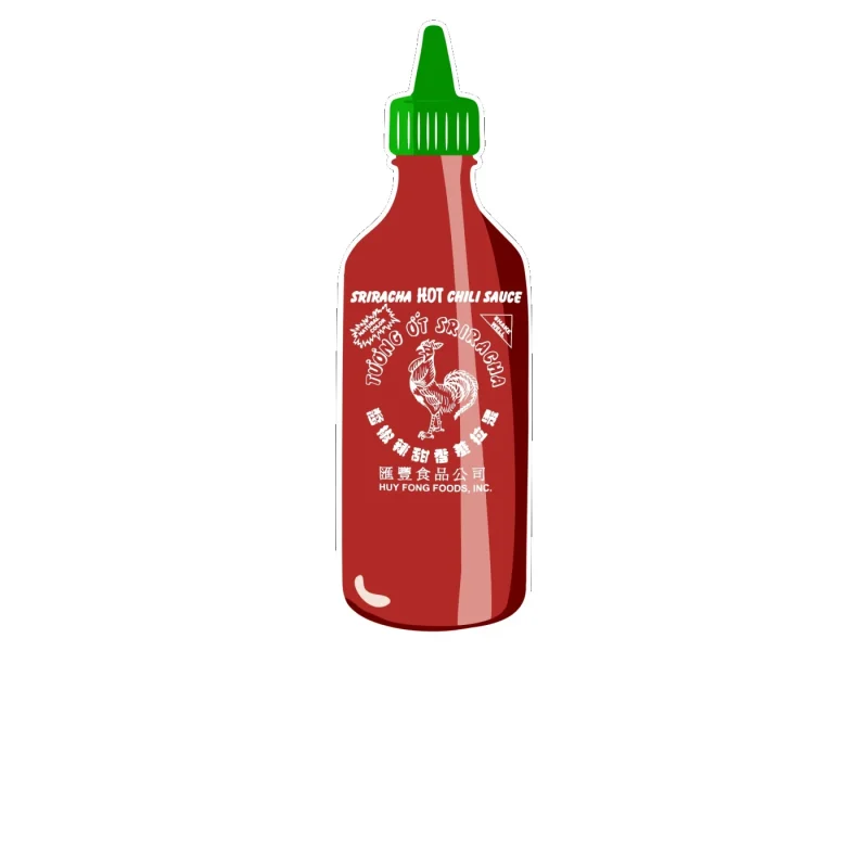 Sriracha Full Color Vinyl Decal - Custom Size