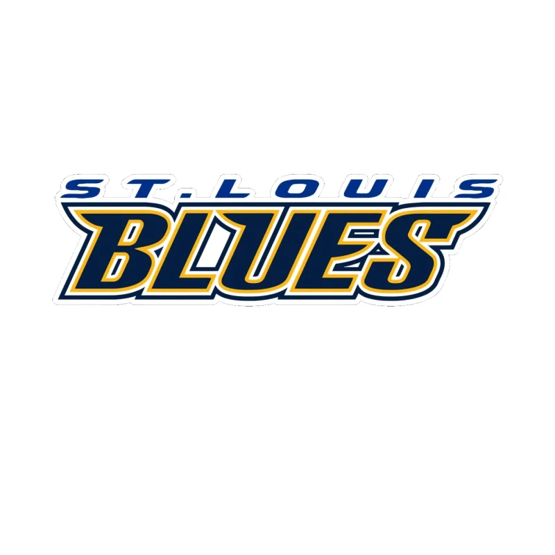 St Louis Blues - Name - Full Color Vinyl Sticker - Custom Size