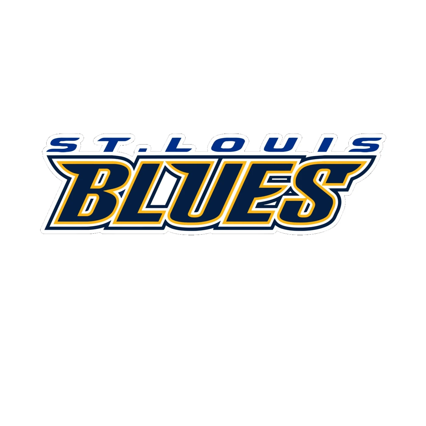 St Louis Blues - Name - Full Color Vinyl Sticker - Custom Size