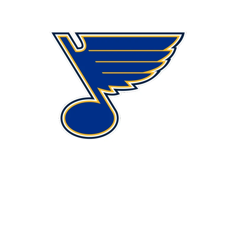 St Louis Blues - Note - Full Color Vinyl Sticker - Custom Size