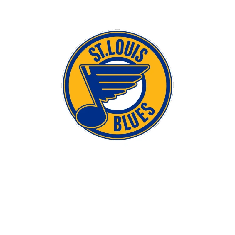 St Louis Blues - Circle With Name - Full Color Vinyl Sticker - Custom Size