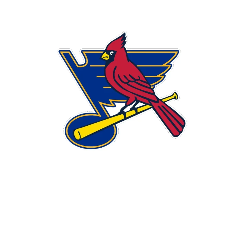 St. Louis Cardinals - Cardinals and Blues - Full Color Vinyl Sticker - Custom Size