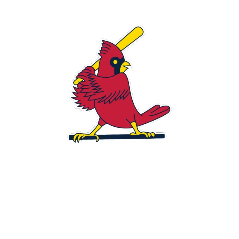 St. Louis Cardinals - Bird With Bat - Full Color Vinyl Sticker - Custom Size