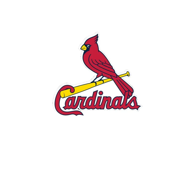 St. Louis Cardinals - Bird With Cardinals - Full Color Vinyl Sticker - Custom Size
