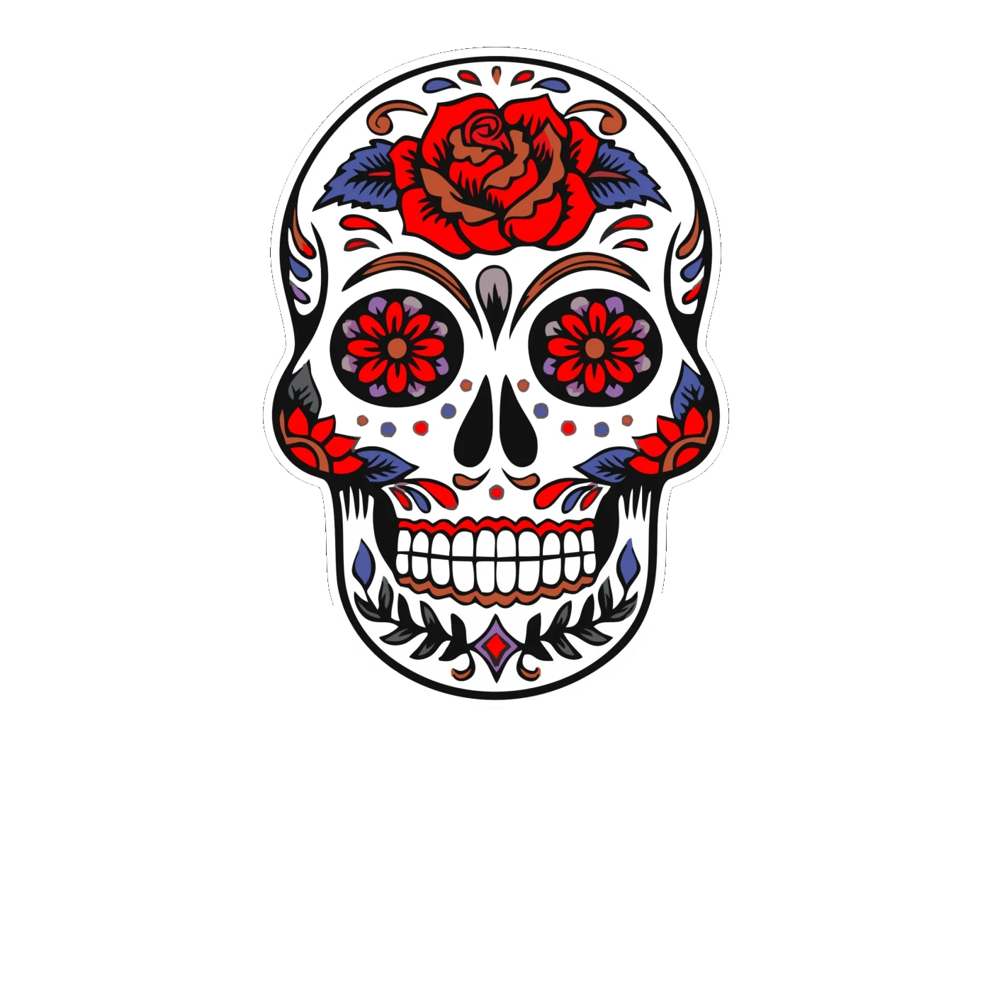 Sugar Skull - Full Color Vinyl Decal