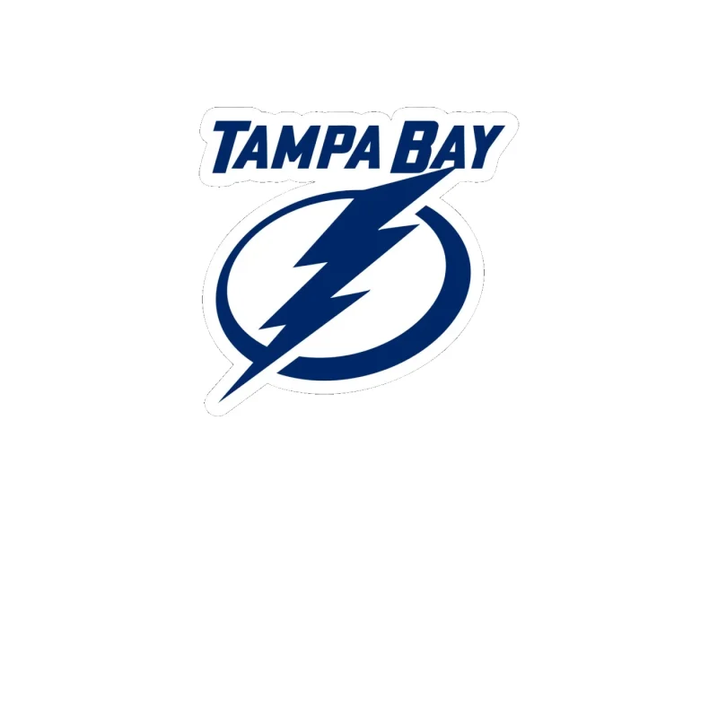 Tampa Bay Lightning - Lighting Bolt Oval With Name - Full Color Vinyl Sticker - Custom Size