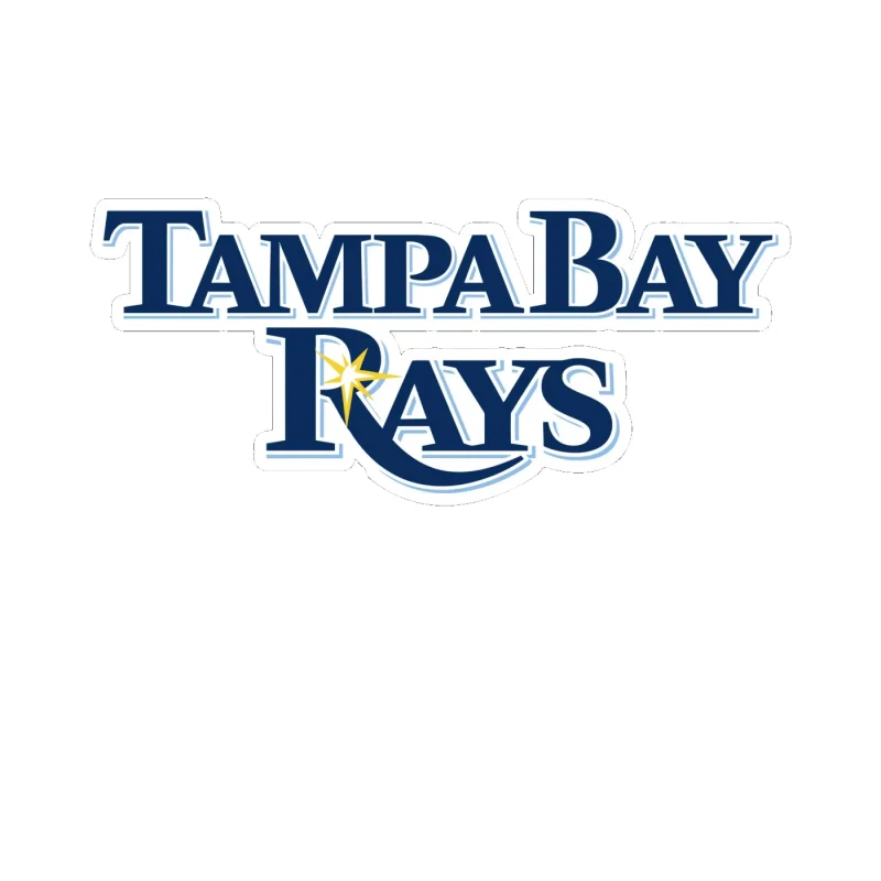 Tampa Bay Rays - Name - Full Color Vinyl Sticker - Custom Size