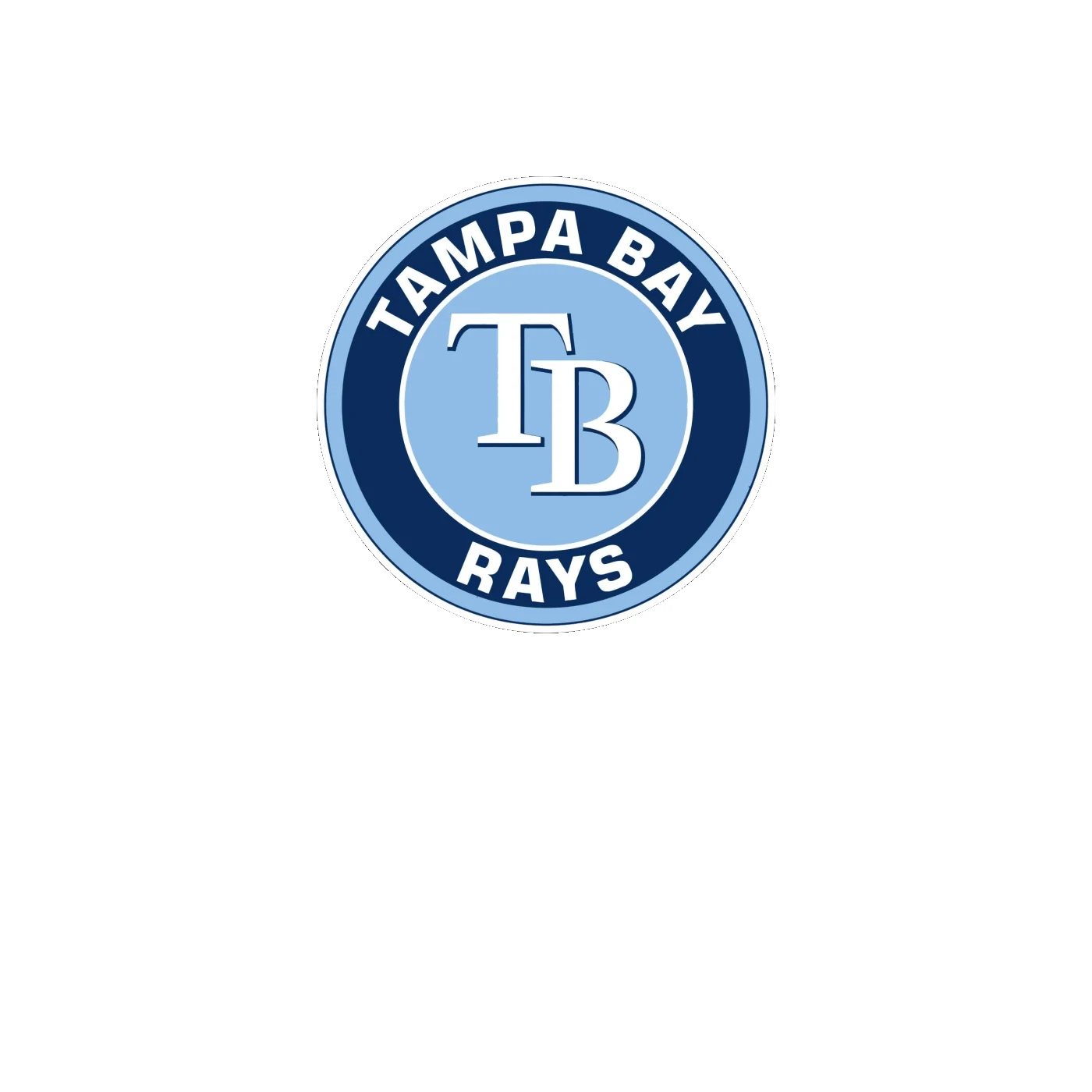 Tampa Bay Rays - Circle With Name - Full Color Vinyl Sticker - Custom Size