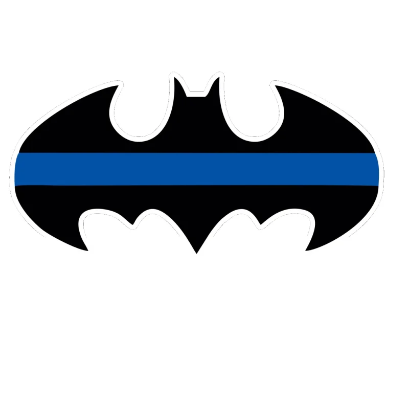 Batman Blue Line Full Color Vinyl Decal - custom size