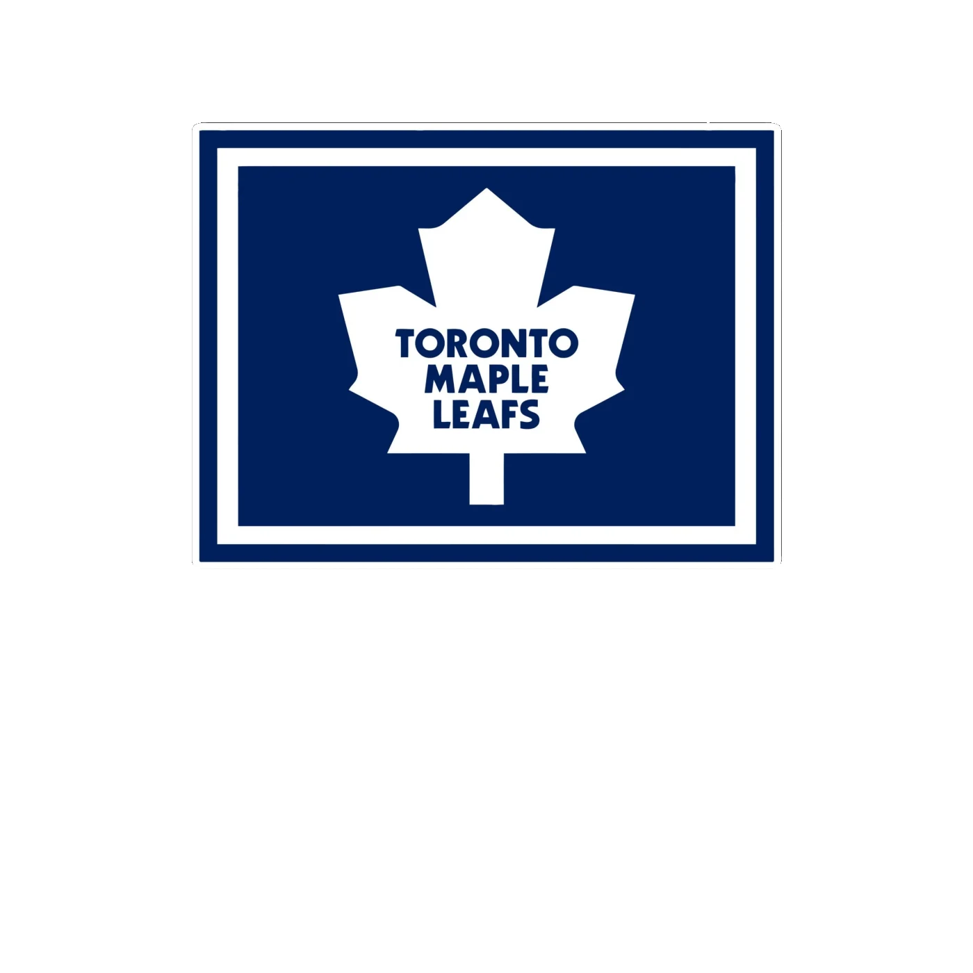 Toronto Maple Leafs - Dark Blue Square - Full Color Vinyl Sticker - Custom Size