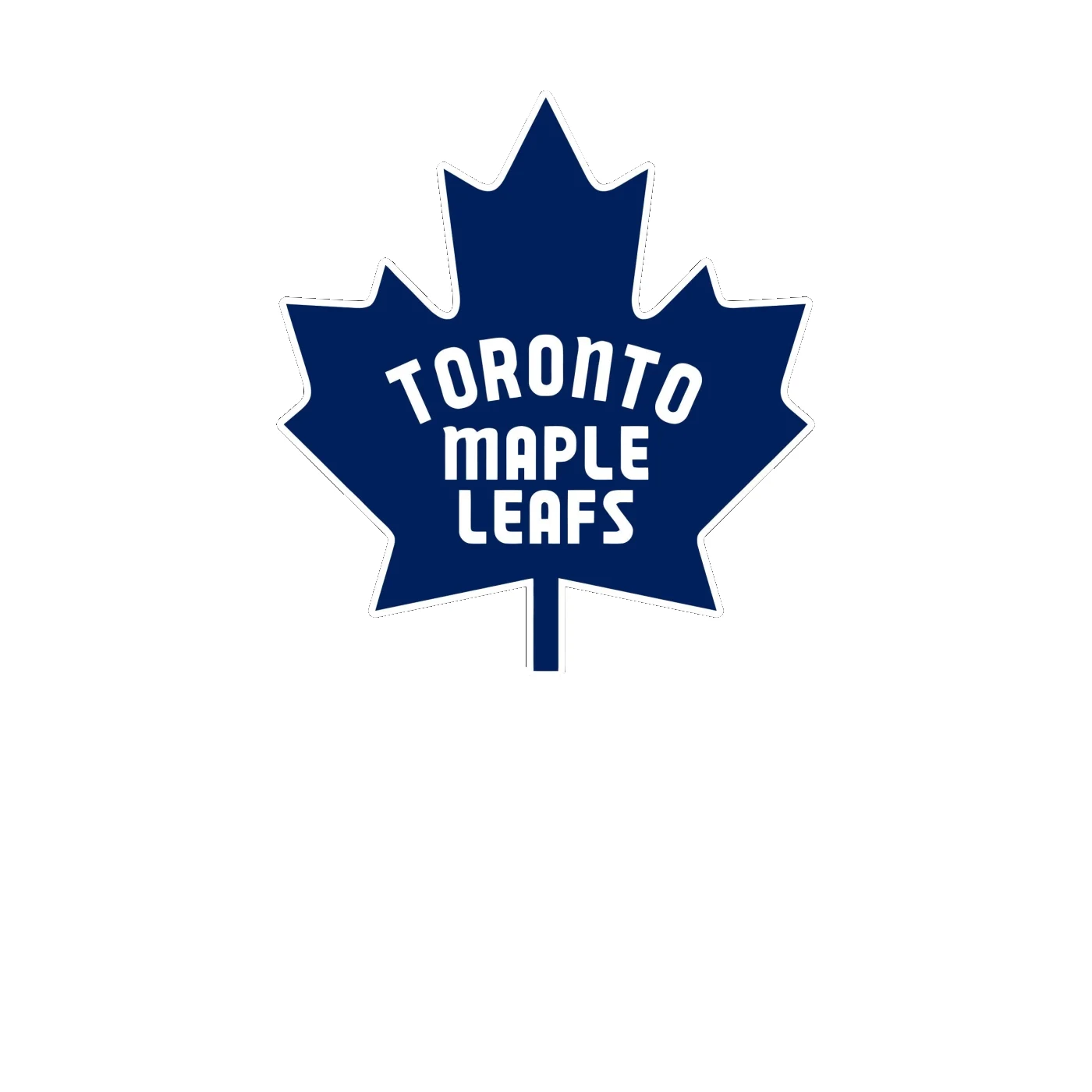 Toronto Maple Leafs - Dark Blue Leaf - Full Color Vinyl Sticker - Custom Size