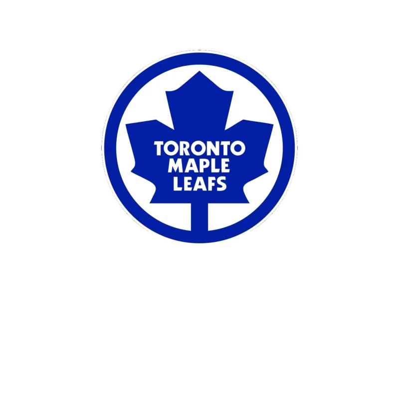 Toronto Maple Leafs - Blue Circle With Leaf - Full Color Vinyl Sticker - Custom Size
