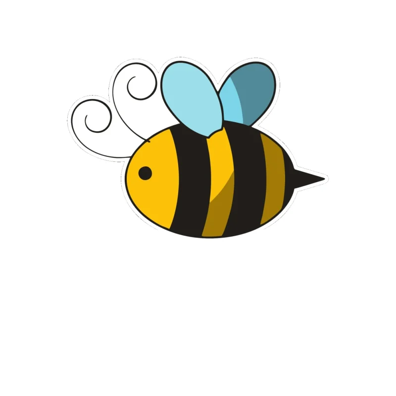 Bee Full Color Vinyl Decal - Custom Size