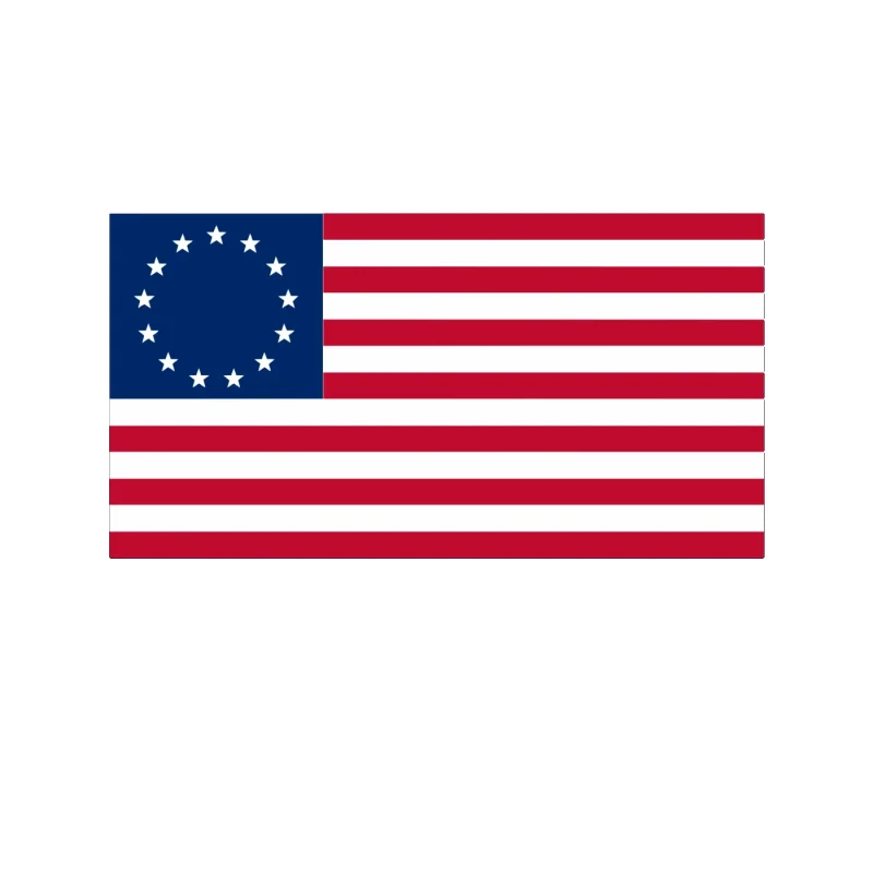 Betty Ross Flag Full Color Vinyl Decal - custom size