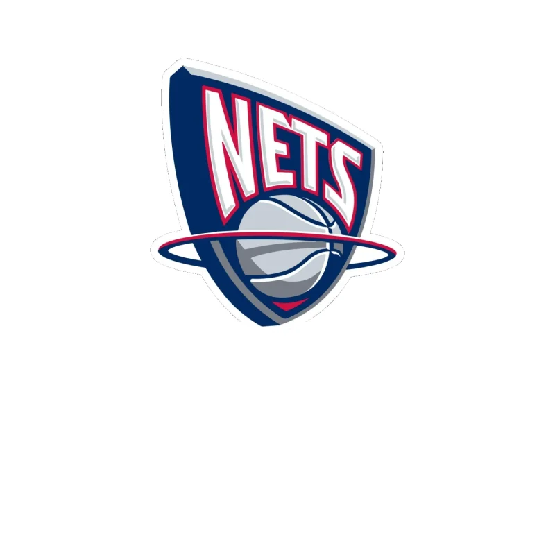 Brooklyn Nets - Basketball Hoop With Nets - Image 1 - Full Color Vinyl Sticker - Custom Size