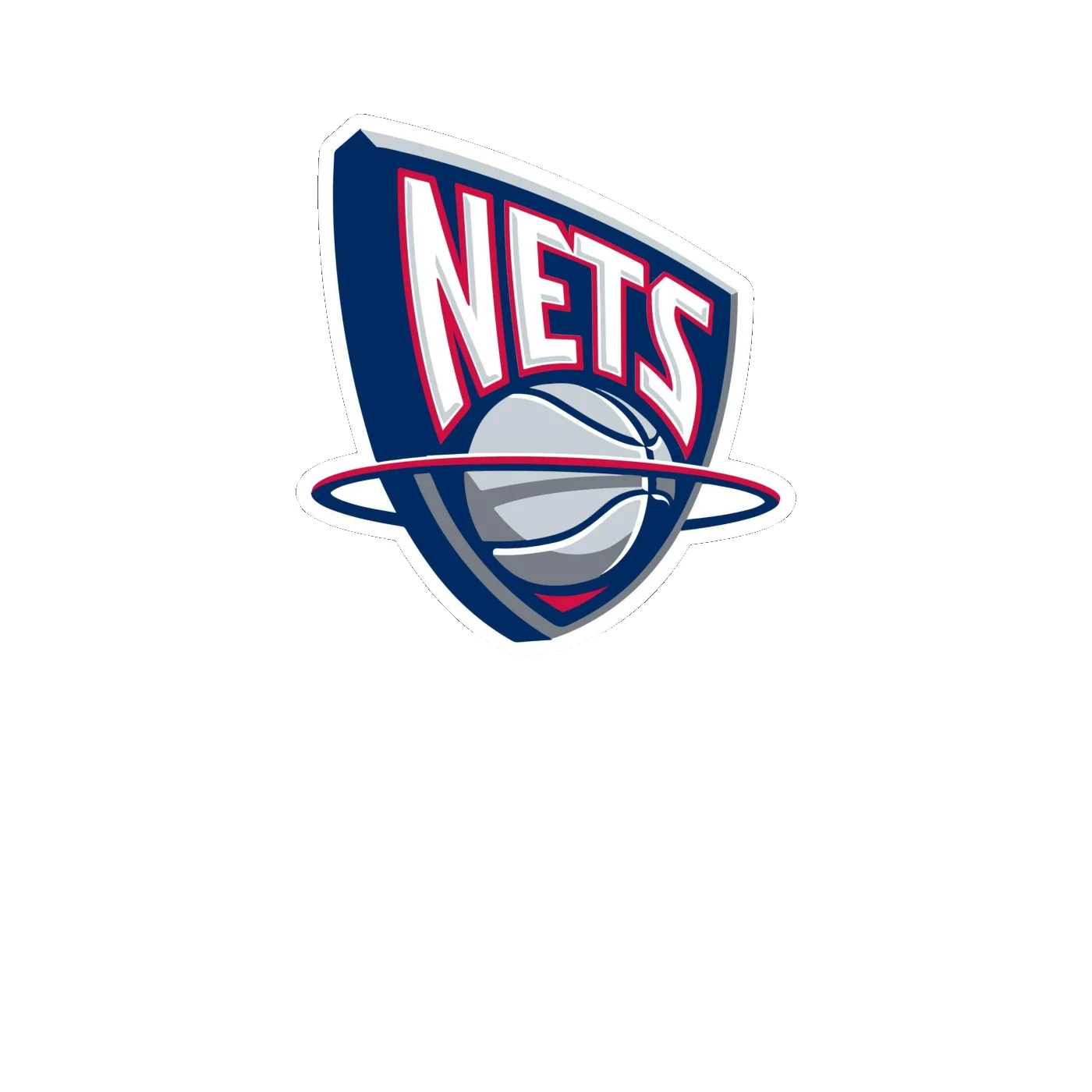 Brooklyn Nets - Basketball Hoop With Nets - Image 3 - Full Color Vinyl Sticker - Custom Size