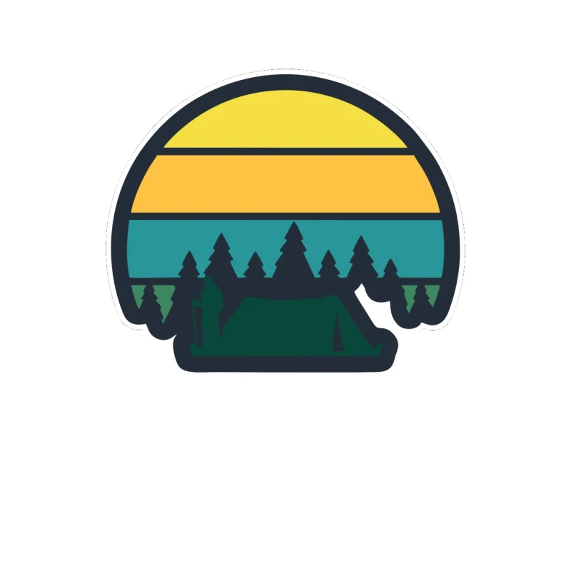 Camping Full Color Vinyl Decal