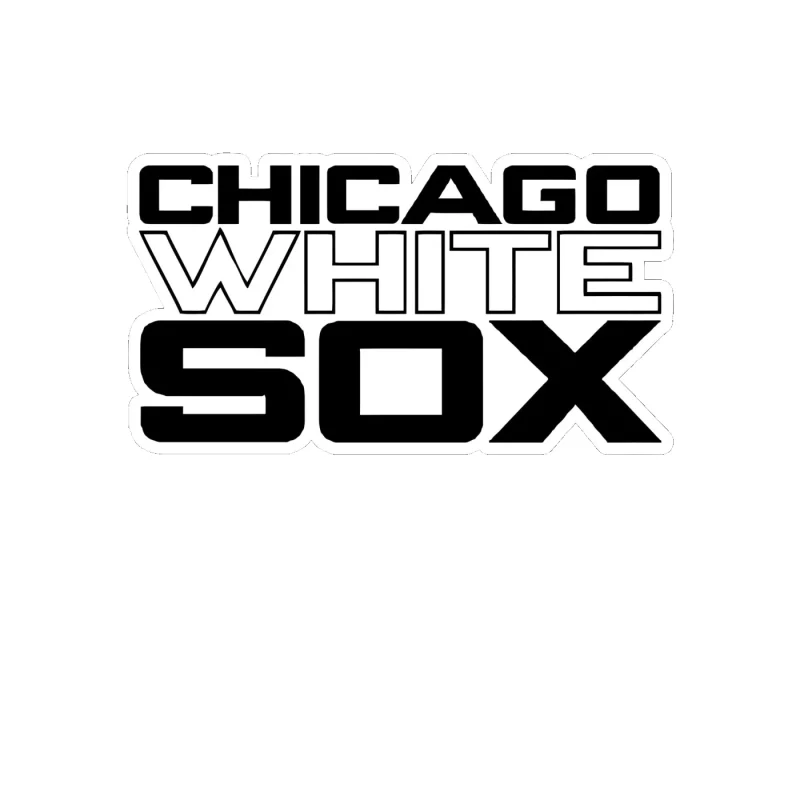 Chicago White Sox - Name - Full Color Vinyl Sticker - Custom Size