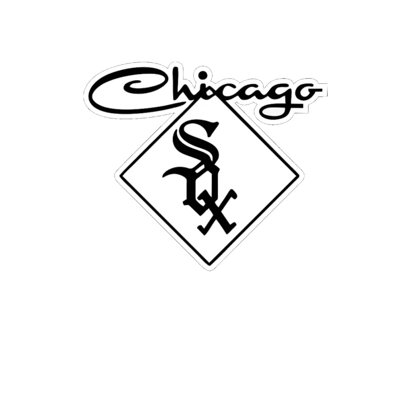 Chicago White Sox - Plate - Full Color Vinyl Sticker - Custom Size