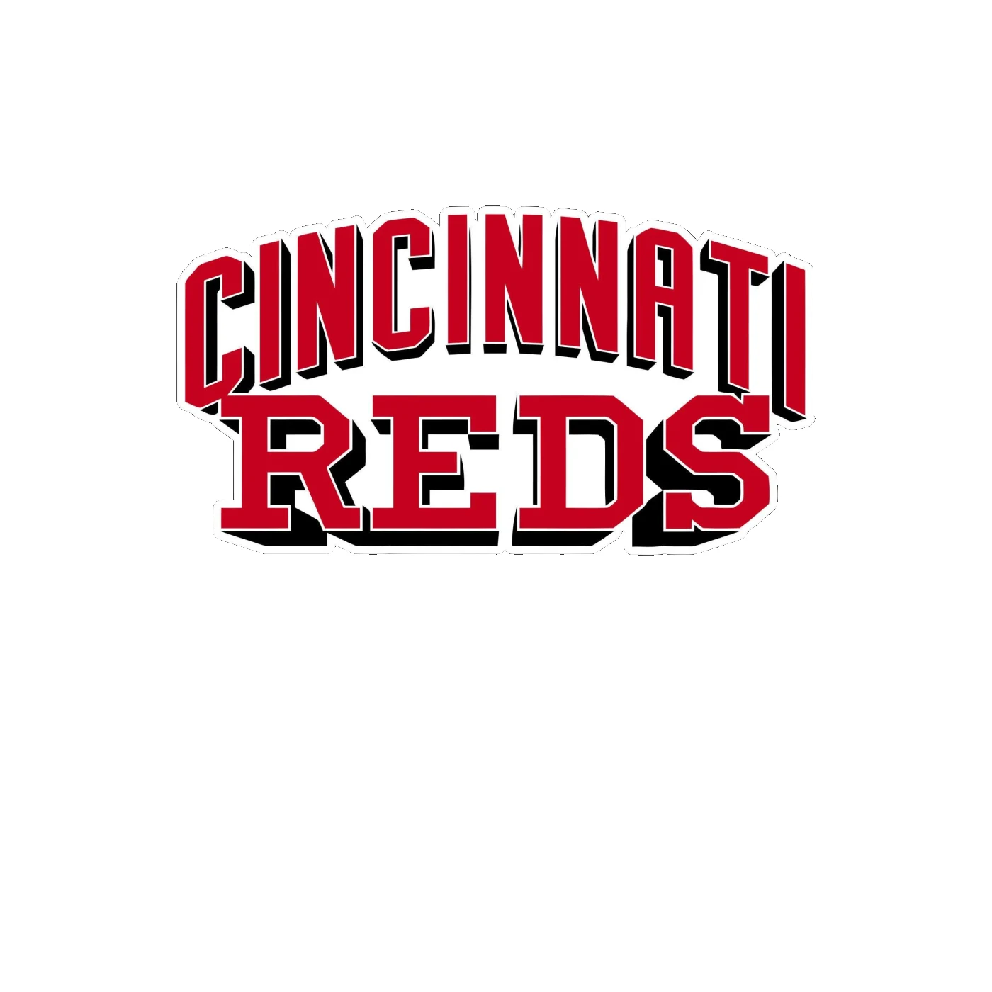 Cincinnati Reds - Name - Full Color Vinyl Sticker - Custom Size