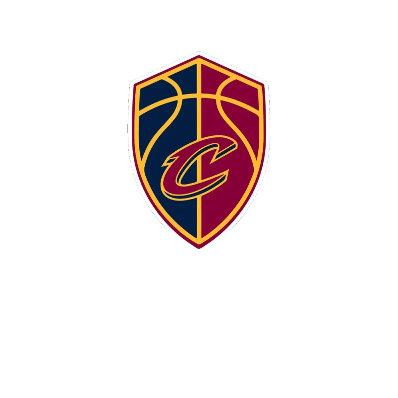 Cleveland Cavaliers - Shield With C In Middle - Full Color Vinyl Sticker - Custom Size