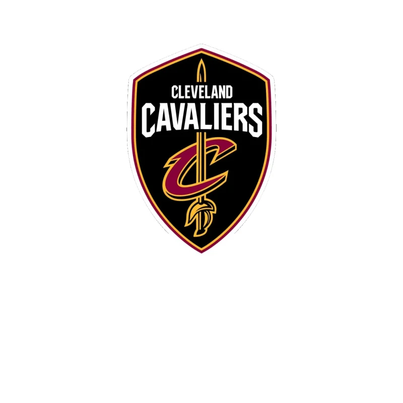 Cleveland Cavaliers - Shield With Name - Full Color Vinyl Sticker - Custom Size