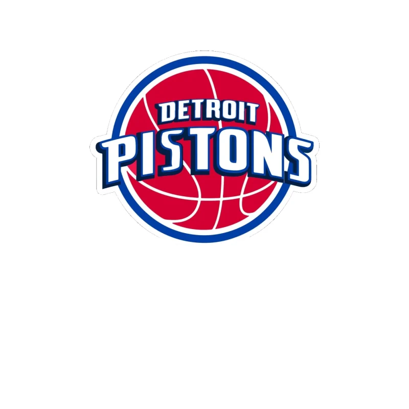 Detroit Pistons - Image 8 - Full Color Vinyl Sticker - Custom Size