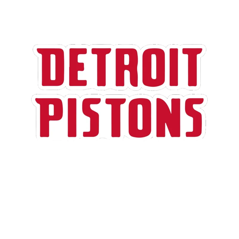 Detroit Pistons - Image 6 - Full Color Vinyl Sticker - Custom Size