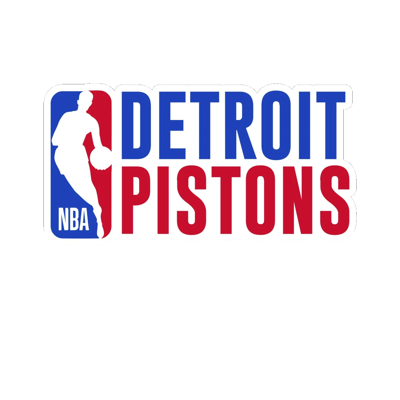 Detroit Pistons - Image 1 - Full Color Vinyl Sticker - Custom Size