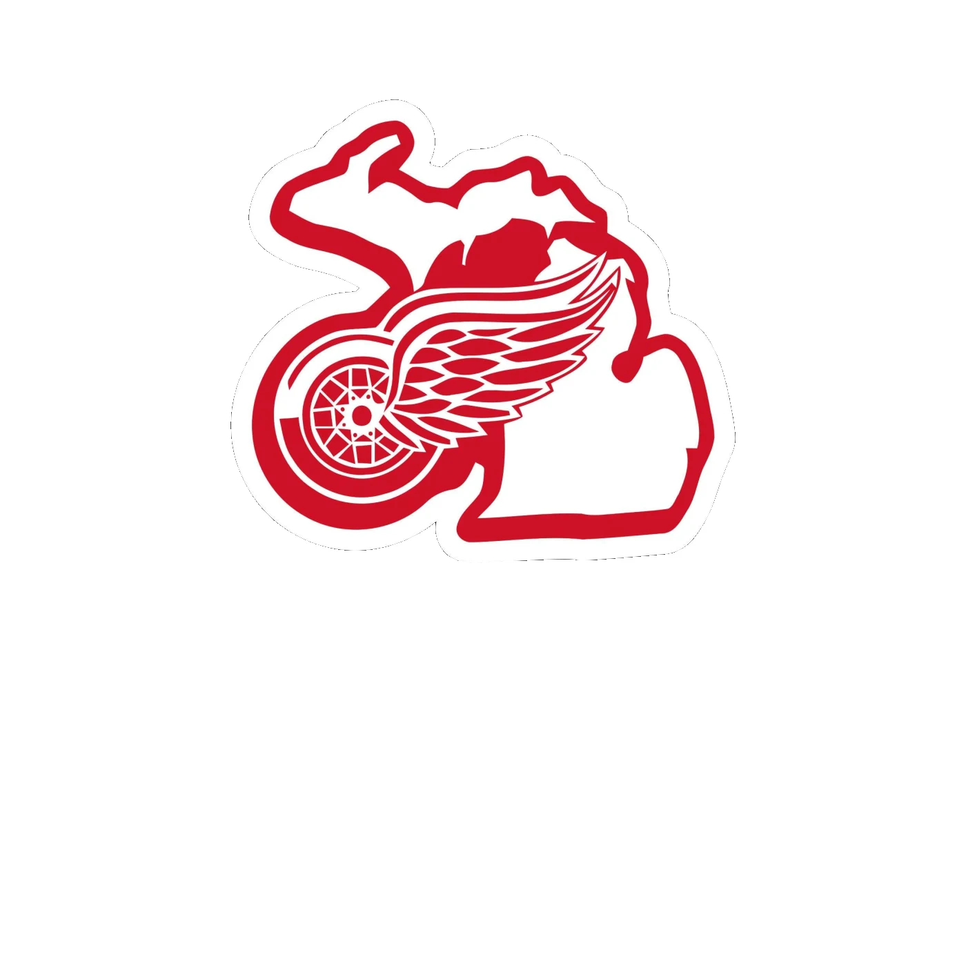 Detroit Red Wings - State - Full Color Vinyl Sticker - Custom Size