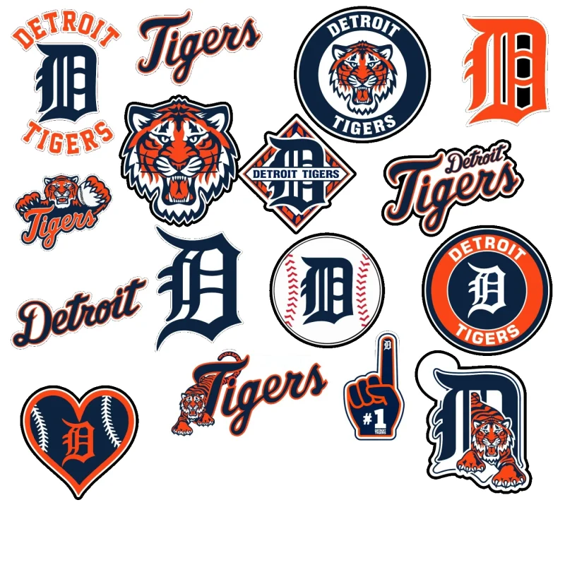 Detroit Tigers Sticker Pack; Hydroflask decal ; Laptop Decal ; Yeti Decal; Cell phone Decal; Vinyl Car Decal- Custom Size
