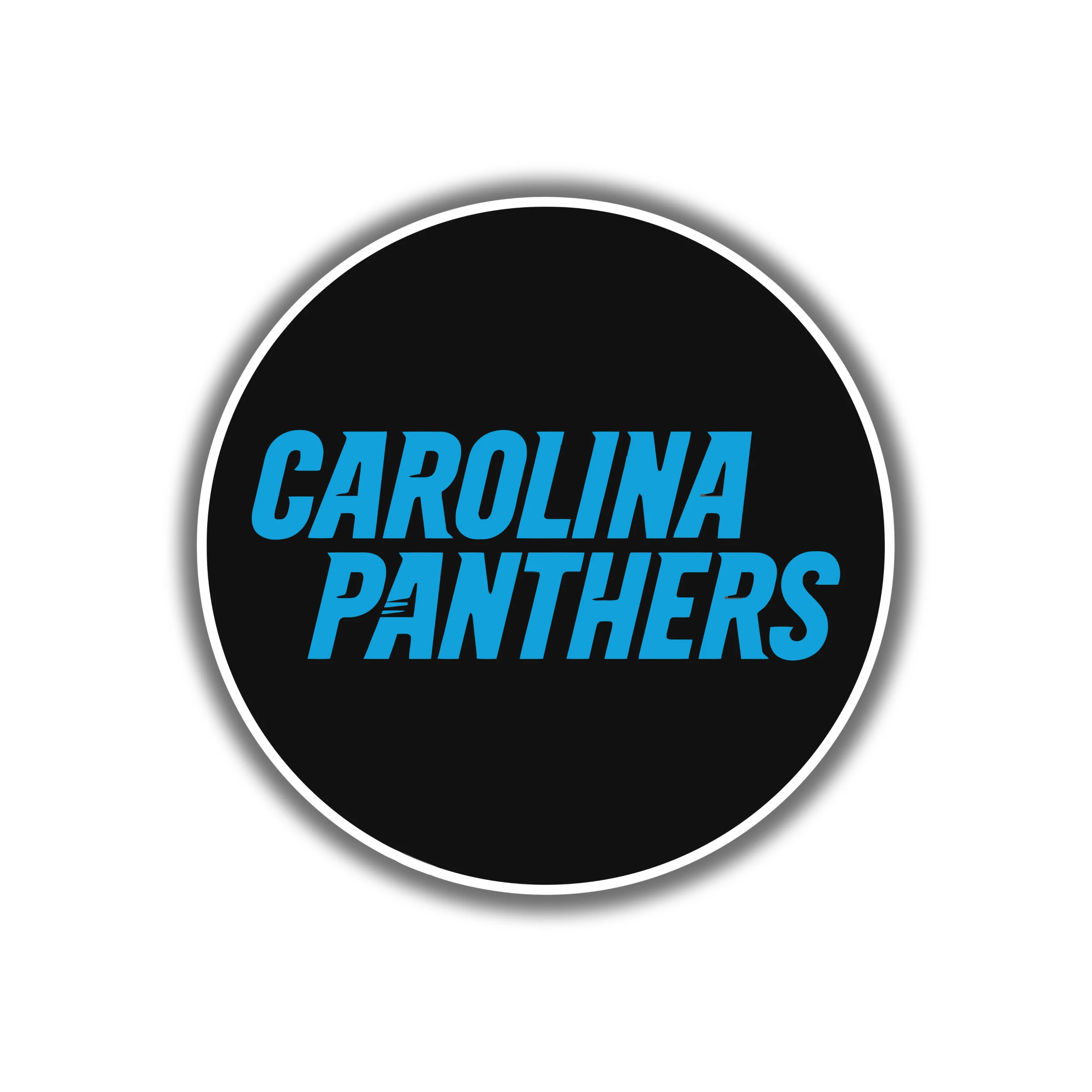 Carolina Panthers Full Color Vinyl Decal - Circle - Custom Size