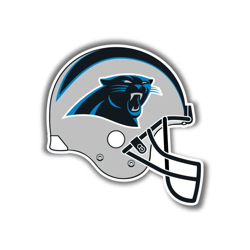 Carolina Panthers Full Color Vinyl Decal - Helmet - Custom Size