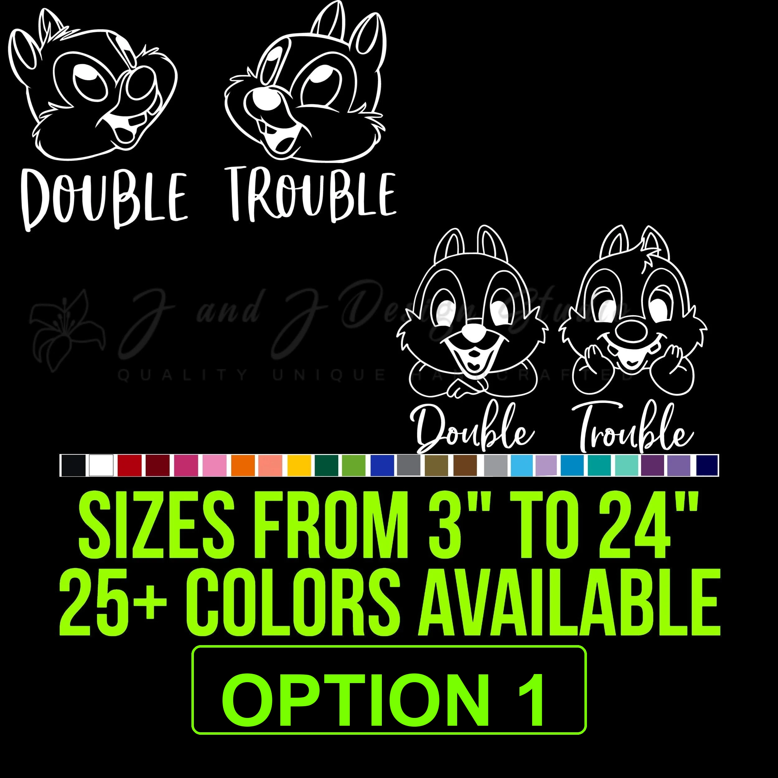 Chip and Dale Vinyl Decal - Custom Size - Image 2