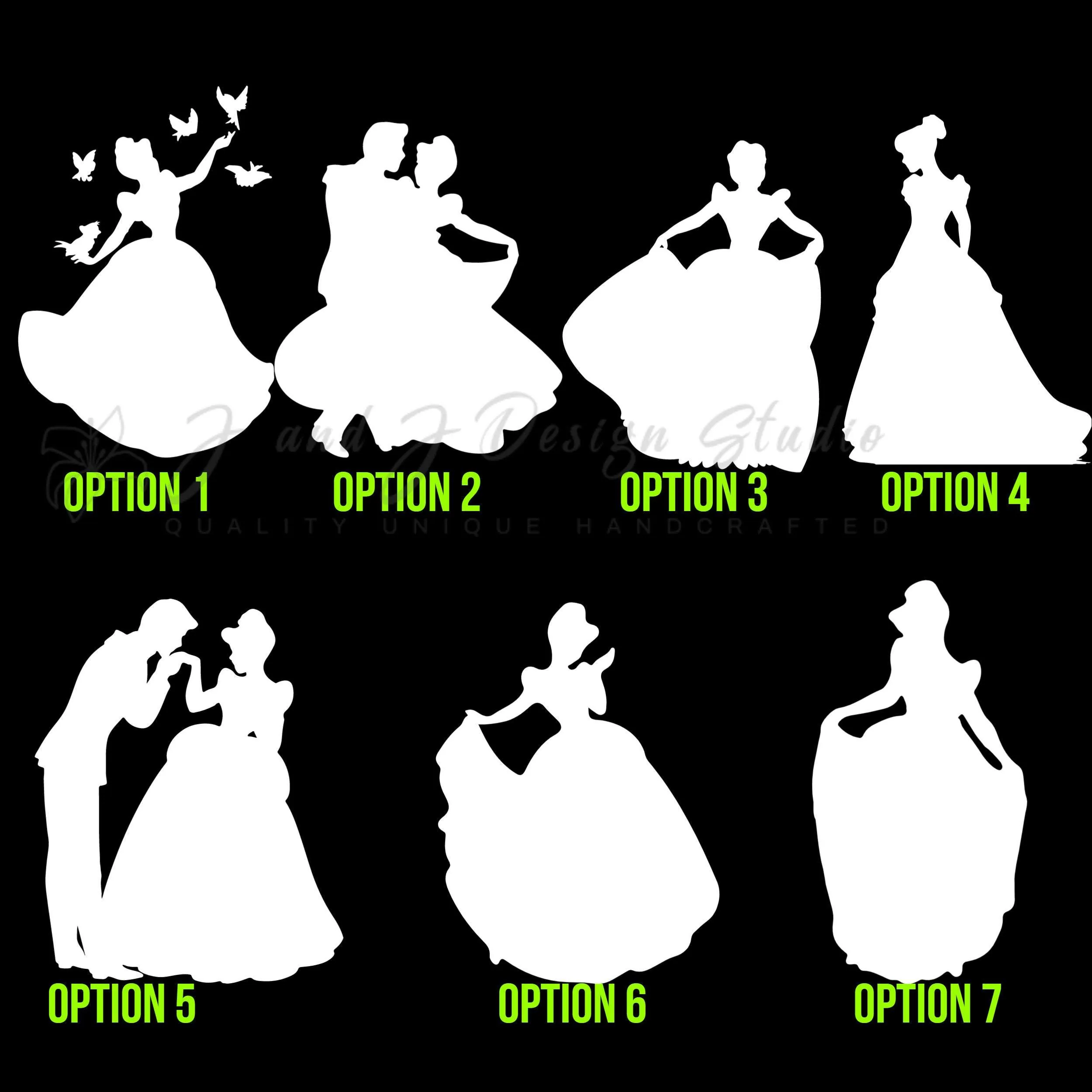 Cinderella Vinyl Decal - Custom Size - Image 2