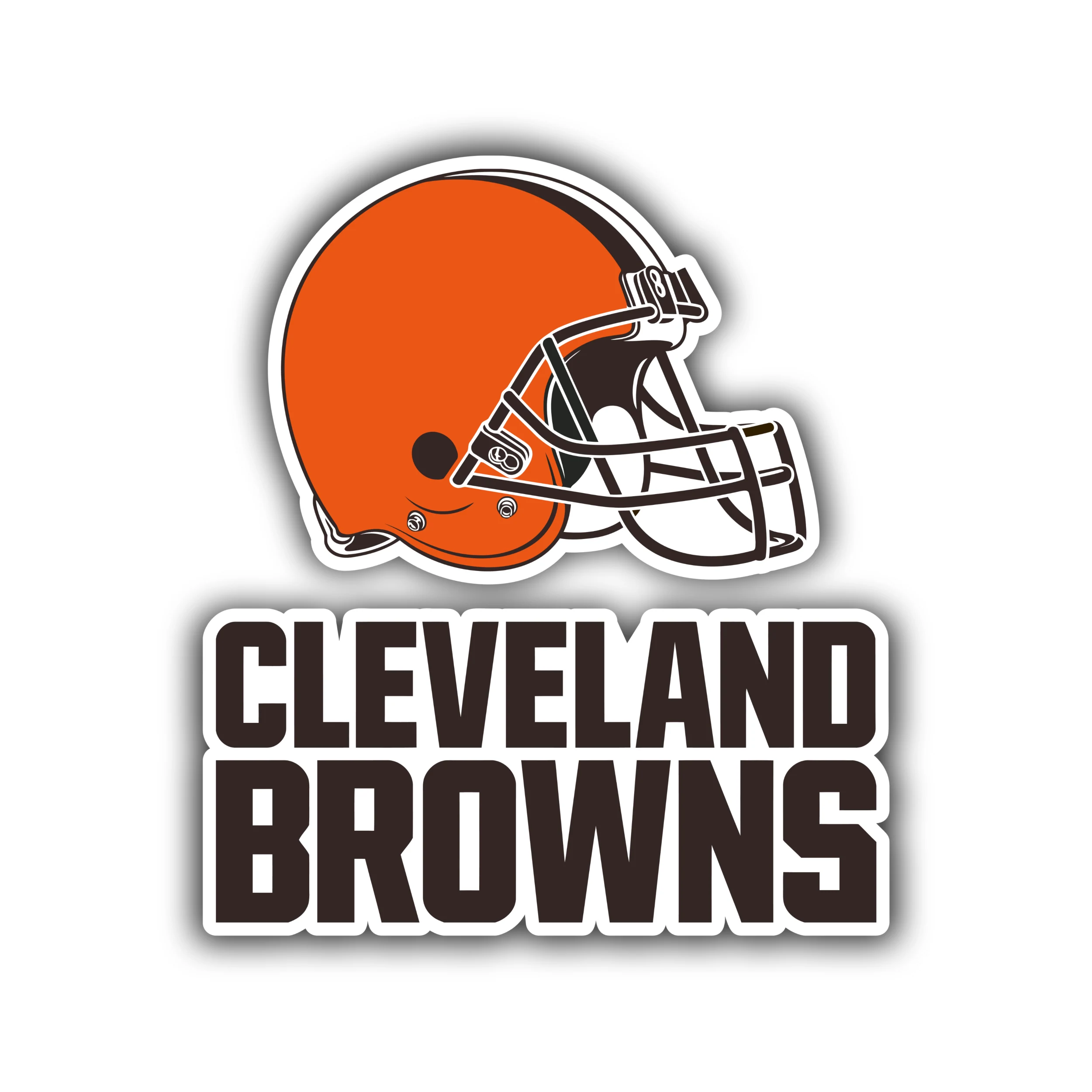 Cleveland Browns - Full Color Vinyl Sticker - Custom Size