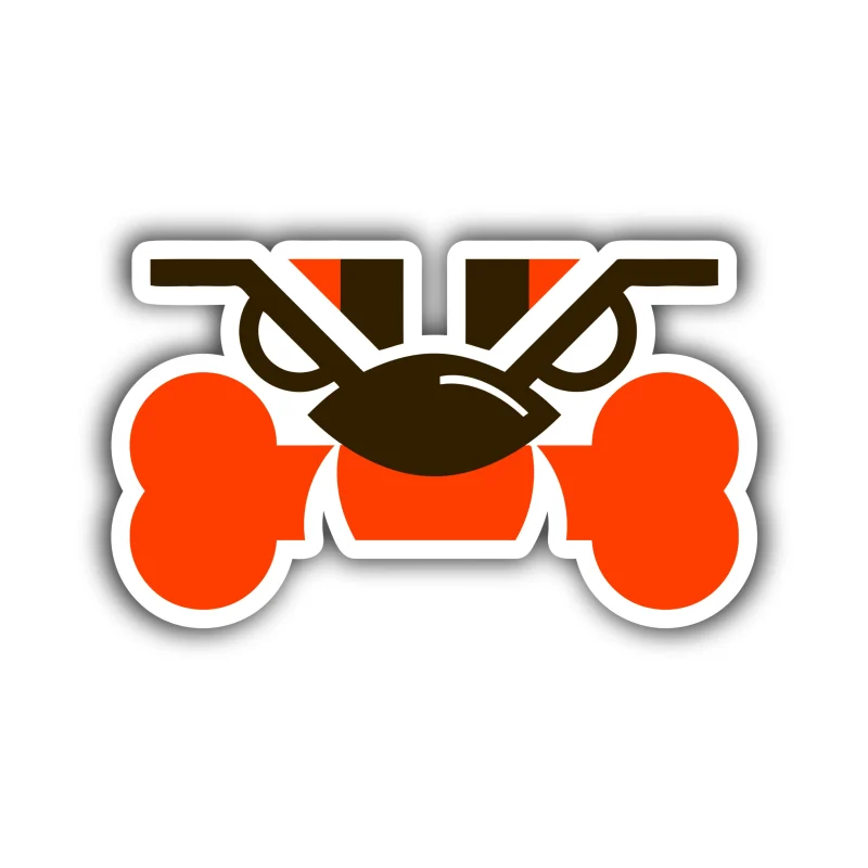 Cleveland Browns - Full Color Vinyl Sticker - Custom Size