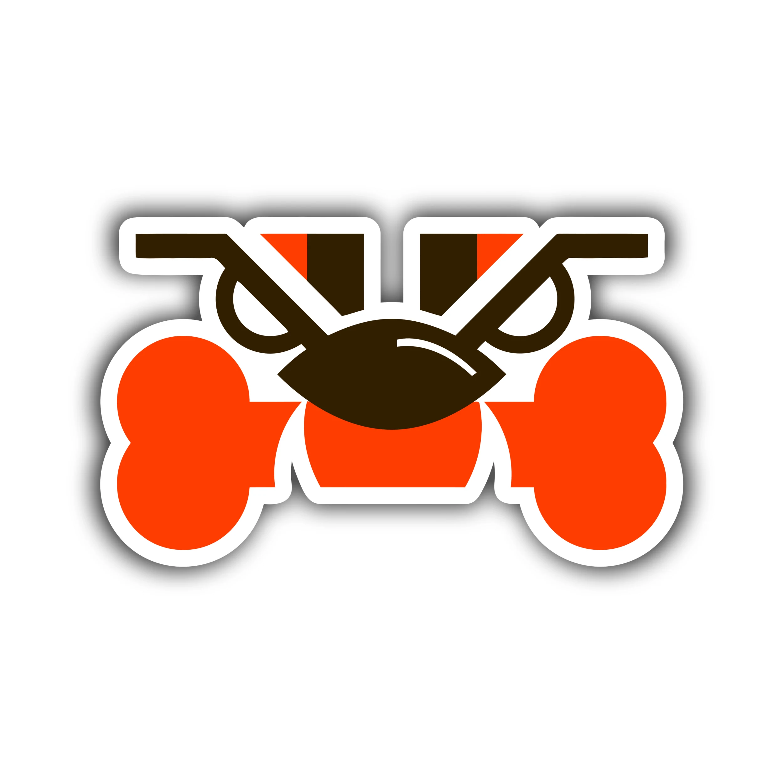 Cleveland Browns - Full Color Vinyl Sticker - Custom Size