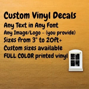 Custom Full Color Vinyl Decals