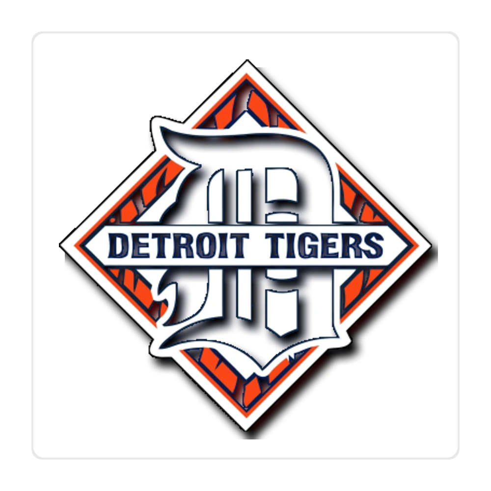 Detroit Tigers - Plate - Full Color Vinyl Sticker - Custom Size